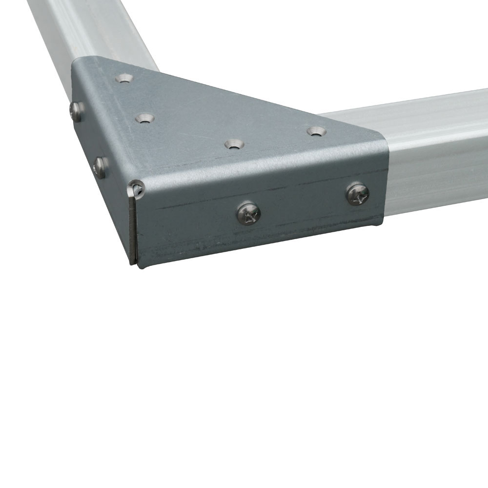 corner-bracket-installed-highlighted Galvanized Corner Bracket for Greenhouse Benches - Image 1
