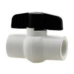 1/2 Inch PVC Ball Vave SOC - 5 Pack